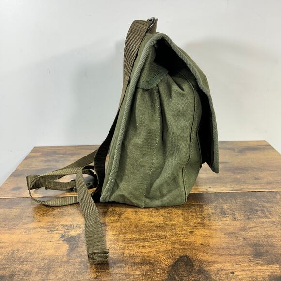 Military Map Case Canvas Bag Structured Back Pockets OD Green - Picture 4 of 12